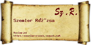 Szemler Rózsa névjegykártya